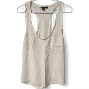Club Monaco Silk Racer back Top Size M Cream